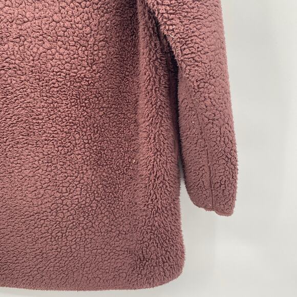 Pink by Victorias Secret Open Front Fuzzy Sherpa Cardigan Pink Size Medium Large - Picture 8 of 8